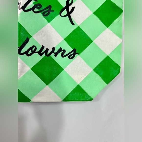 Draper James green plaid Traditions, Tailgates & Touchdowns tote - Picture 3 of 10